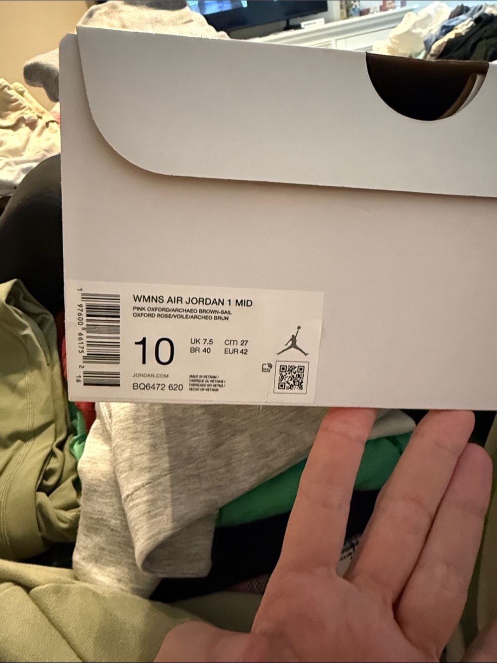 Nike Air Jordan 1 Mid Pink, Brown & White Women’s Sneaker